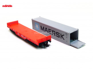 Marklin H0 29453 Containerwagen 1x 40 ft container Maersk - Modeltreinshop