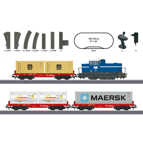 Marklin H0 29453 Startset Container Trein Digitaal met Geluid - Modeltreinshop