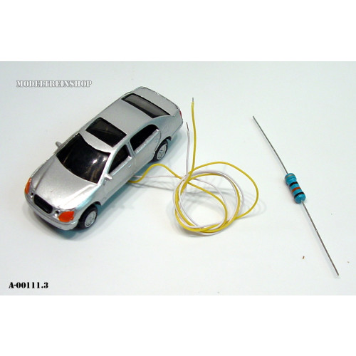 H0 - Auto Zilver met Voor- en Achter Led licht - Modeltreinshop