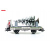 Marklin H0 48399 lageboordwagen met remhuisje erop kerstman en kerstboom (zonder ovp) - Modeltreinshop