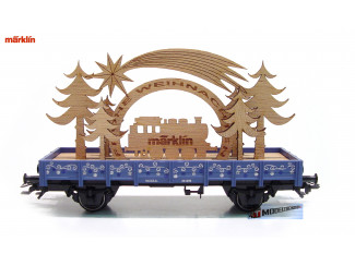 Marklin H0 48409 Opengoederenwagen met houtsnijwerk 2009 kerstwagen - Modeltreinshop