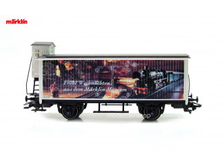 Marklin H0 4890 V057 Gesloten goederenwagen met Remhuisje Frohe Weihnachten - Kerst - Modeltreinshop