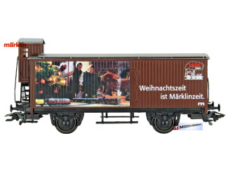 Marklin H0 4890 102 en 094 Wagen met Remhuisje Weihnachtszeit ist Märklinzeit - Kerst - Modeltreinshop