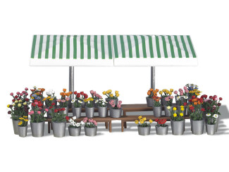 Bush H0 1072 Marktkraam Bloemenstal - Modeltreinshop