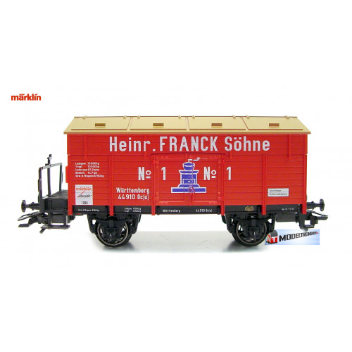 Marklin H0 46969 Insider 1996 Heinr. FRANCK Söhne" und "No 1", blaue Kaffeemühle. - Modeltreinshop