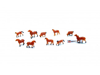 N P-701 Paarden 10 stuks - Modeltreinshop