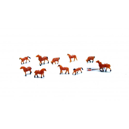 N P-701 Paarden 10 stuks - Modeltreinshop