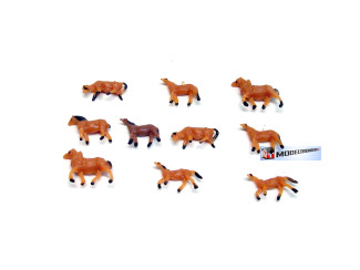 N P-701 Paarden 10 stuks - Modeltreinshop