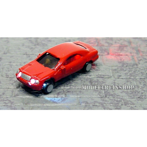 Z - Auto Rood met Voor- en Achter Led licht
