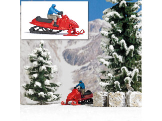 Busch H0 aktie set 7818 Man op sneeuwscooter - Modeltreinshop