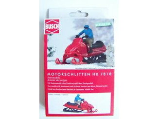 Busch H0 aktie set 7818 Man op sneeuwscooter - Modeltreinshop