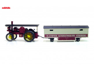 Marklin H0 1887 Dieselmotoren met Kermiswagen H. LINDNER KINEMATOGRAPH NÜRNBERG - Modeltreinshop