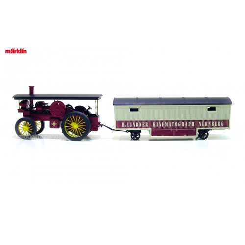 Marklin H0 1887 Dieselmotoren met Kermiswagen H. LINDNER KINEMATOGRAPH NÜRNBERG - Modeltreinshop