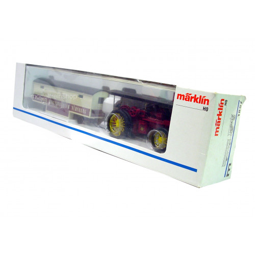 Marklin H0 1887 Dieselmotoren met Kermiswagen H. LINDNER KINEMATOGRAPH NÜRNBERG - Modeltreinshop