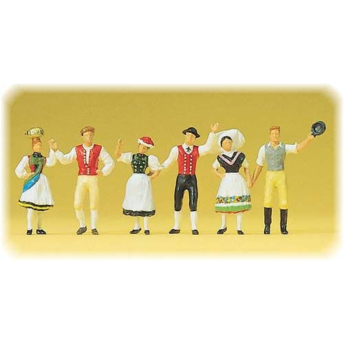 Preiser H0 24604 Volksdansen in klederdracht - Modeltreinshop