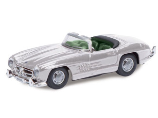 Schuco H0 26394 Mercedes Benz 300 SL Roadster wit - Modeltreinshop