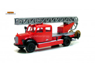 Brekina H0 4030 Mercedes-Benz L311 Doka Metz Drehleiter DL 25 Feuerwehr - Modeltreinshop