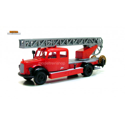 Brekina H0 4030 Mercedes-Benz L311 Doka Metz Drehleiter DL 25 Feuerwehr - Modeltreinshop