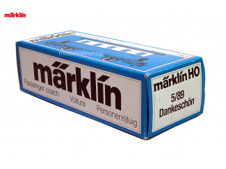 Marklin H0 4107 S8 Reizigersrijtuig Dankeschön 5/89 - Modeltreinshop