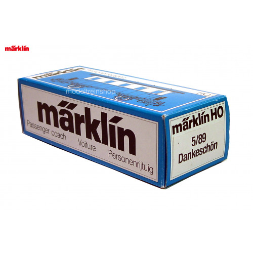 Marklin H0 4107 S8 Reizigersrijtuig Dankeschön 5/89 - Modeltreinshop