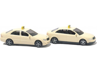 Busch N 8341 2x Taxi Mercedes C-Klasse & Audi A4 Avant - Modeltreinshop