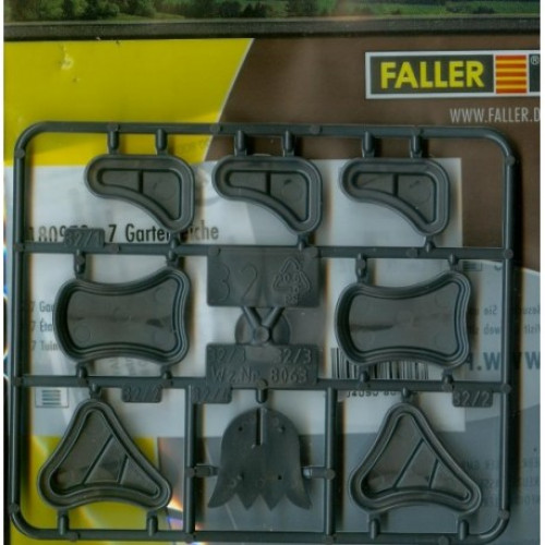 Faller H0 180973 7 stuks Tuinvijvers Bouwpakket - Modeltreinshop