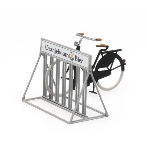 Artitec H0 387.272 Fietsenrek Oranjeboom Bier met fiets kant-en-klaar, geverfd - Modeltreinshop