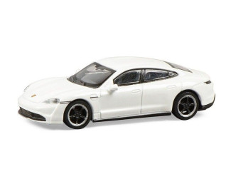 Schuco H0 26558 Porsche Taycan turbo S wit - Modeltreinshop