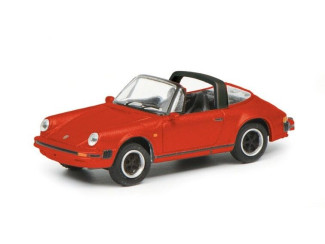 Schuco H0 26564 Porsche 911 3.2 Targa, Rood - Modeltreinshop