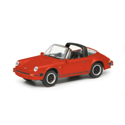 Schuco H0 26564 Porsche 911 3.2 Targa, Rood - Modeltreinshop