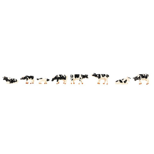 Faller N 155903 8 zwart gevlekte koeien - Modeltreinshop