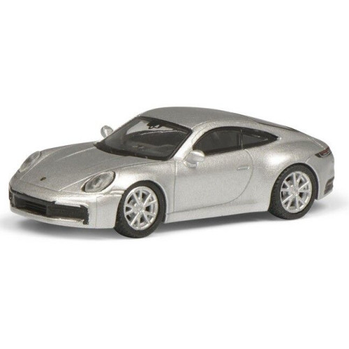 Schuco H0 26536 Porsche 911 (992) Carrera S Coupe Zilver - Modeltreinshop