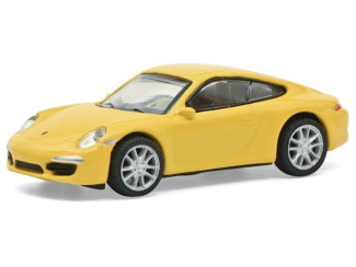 Schuco H0 26599 Porsche 911 (991) Carrera S geel - Modeltreinshop