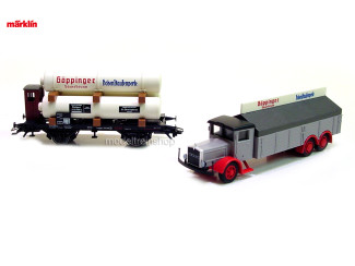 Marklin H0 48004 Museum Wagen Set 2004 Ketelwagen Göppinger Sauerbrunn" - Modeltreinshop