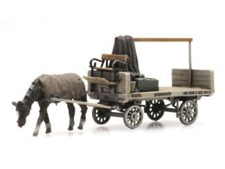 Artitec N 316.079 van Gend & Loos paard en wagen kant en klaar resin, geverfd - Modeltreinshop