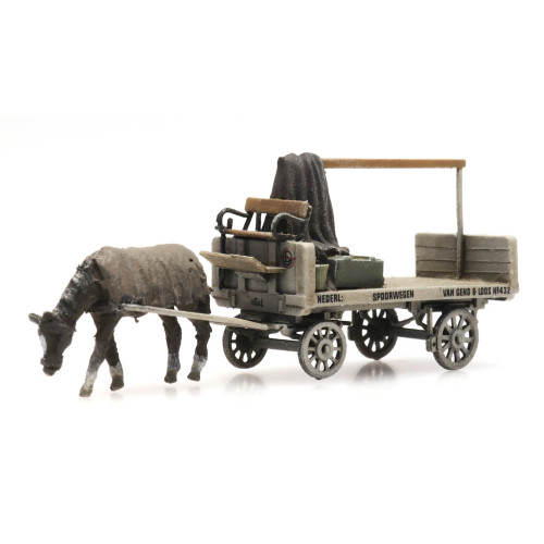 Artitec N 316.079 van Gend & Loos paard en wagen kant en klaar resin, geverfd - Modeltreinshop