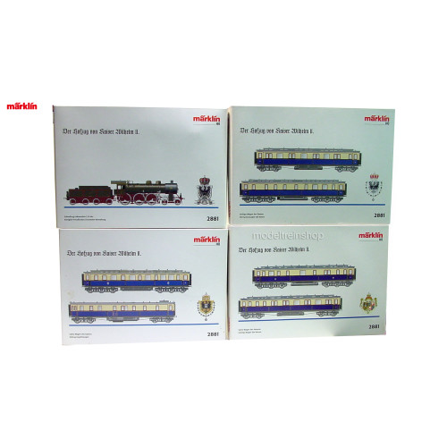 Marklin H0 2881 KPEV Kaiser Wilhem II Lok en 6 rijtuigen - Modeltreinshop