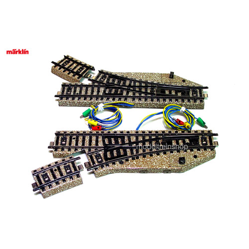 Marklin M Rail H0 5137 Rechte elektrische wissel set - Modeltreinshop