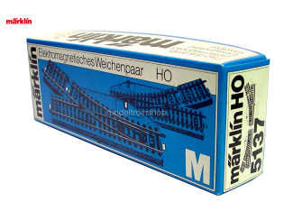 Marklin M Rail H0 5137 Rechte elektrische wissel set - Modeltreinshop