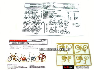 Artitec H0 10.242 Moderne fietsen bouwpakket uit resin, ongeverfd - Modeltreinshop