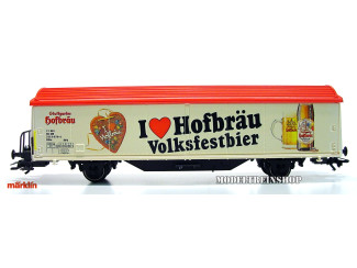 Marklin HO 31772 Schuifwandwagen I Love Hofbräu Volksfestbier - Modeltreinshop