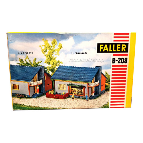 Faller HO B-208 Modern woonhuis/winkel vintage verpakking - Modeltreinshop