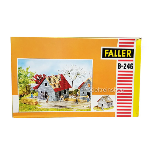 Faller HO B-246 huis in aanbouw vintage verpakking - Modeltreinshop