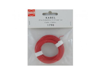 Busch H0 1790 Elektra Draad Rood 10 Meter - Modeltreinshop