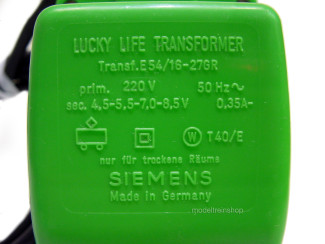 Siemens T40/E Lucky Life Transformator E54 /16 220V - Modeltreinshop