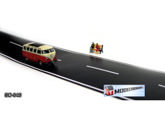 HO Schaal 1:87 - Weg Strip Zwart SC-040Z - Modeltreinshop