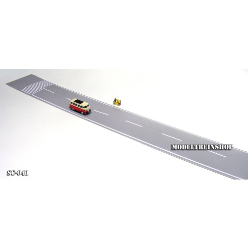 HO Schaal 1:87 - Weg Strip Grijs SC-041 - Modeltreinshop