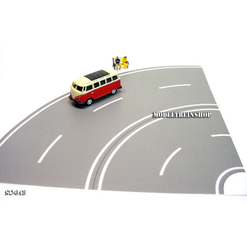 HO Schaal 1:87 - Weg Bocht Grijs SC-043 - Modeltreinshop