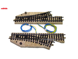 Marklin M Rail H0 5137 Rechte elektrische wissel set - Modeltreinshop