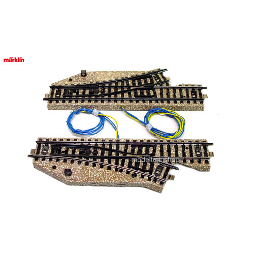 Marklin M Rail H0 5137 Rechte elektrische wissel set - Modeltreinshop